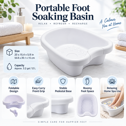 Portable Foot Soaking Basin Easy Carry Spa Foldable