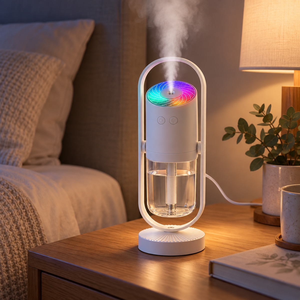 Portable Humidifier Mini Night Light LED Function