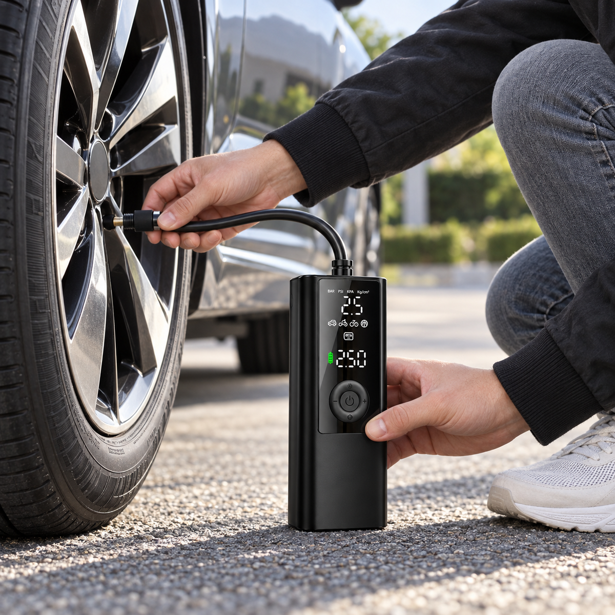 Portable Tyre Inflator Car Electric Pump Digital Display