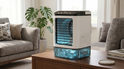 Portable Evaporative Air Cooler Rechargeable 3-in-1 Cooling Fan with