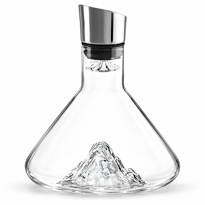 Premium Wine Decanter Mountain Design Elegant Pouring Spout