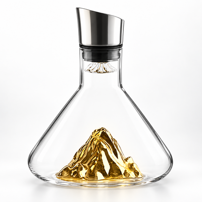 Premium Wine Decanter Mountain Design Elegant Pouring Spout