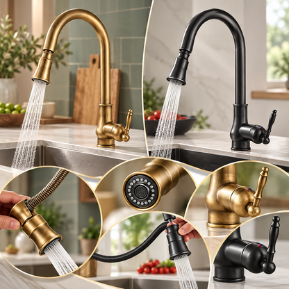Pull Out Kitchen Faucet Flexible Spray Pull Down Design