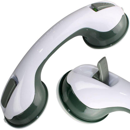 Suction Grab Bar with Textured Handle and Dual Suction Cups for Bathroom
