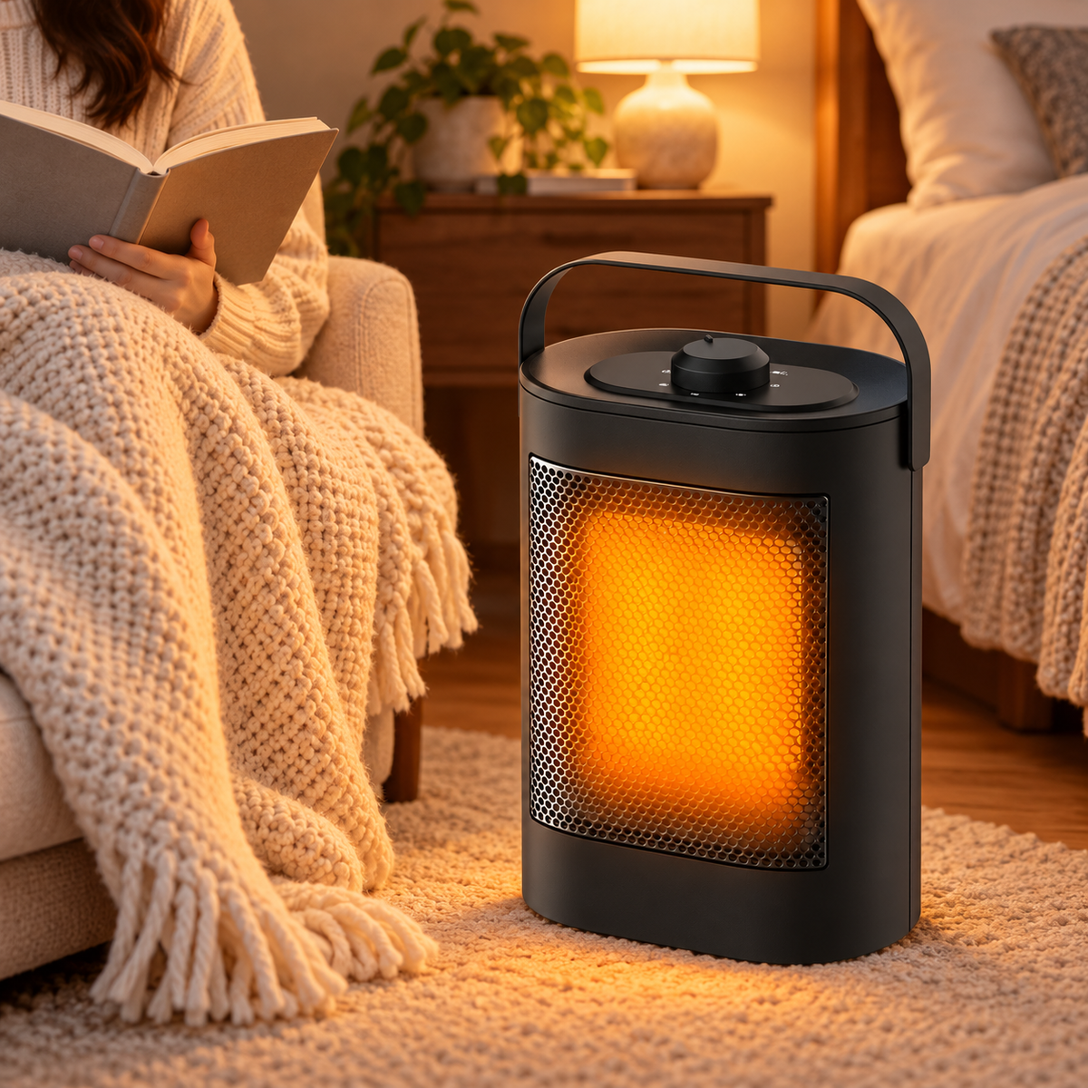 Quick Heating Portable Heater Compact Design Home Use