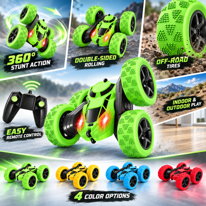 Rc Stunt Car Flipping Remote Control Off Road Tires