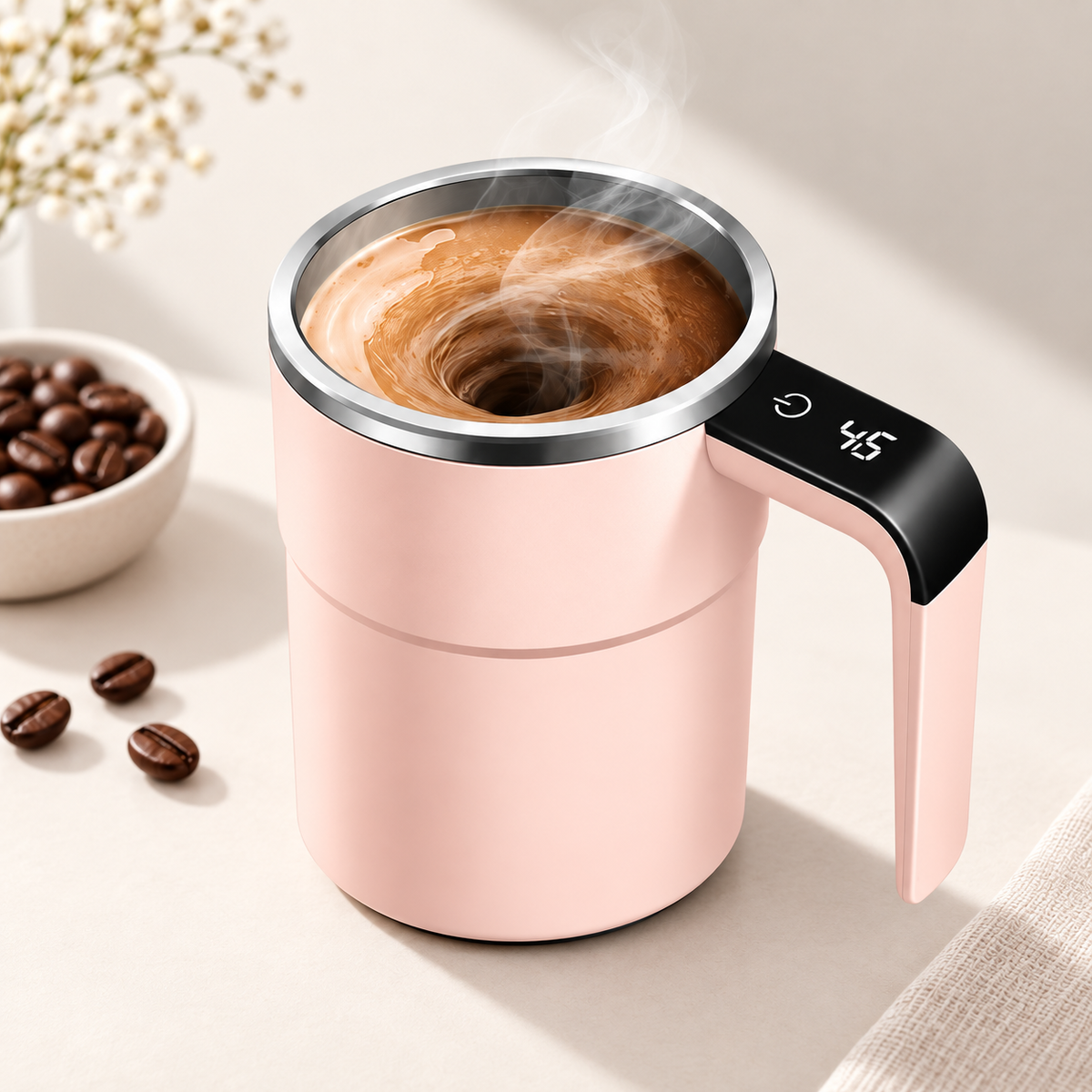 Rechargeable Coffee Mug Portable Self Stirring Travel