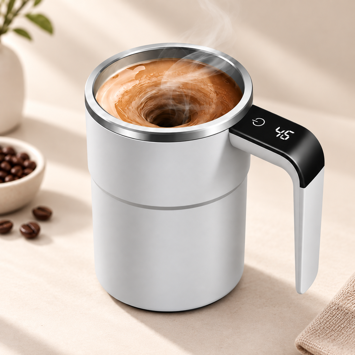 Rechargeable Coffee Mug Portable Self Stirring Travel