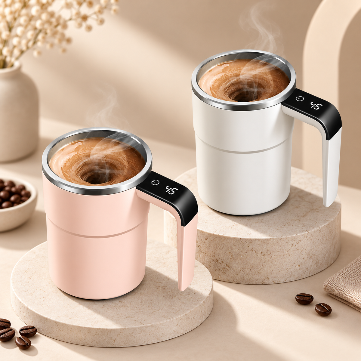 Rechargeable Coffee Mug Portable Self Stirring Travel