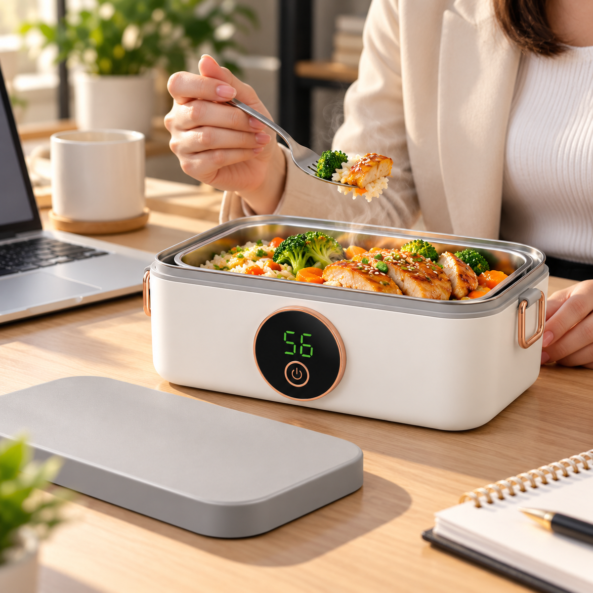 Rechargeable Heated Lunch Box Portable Electric Lunch Box