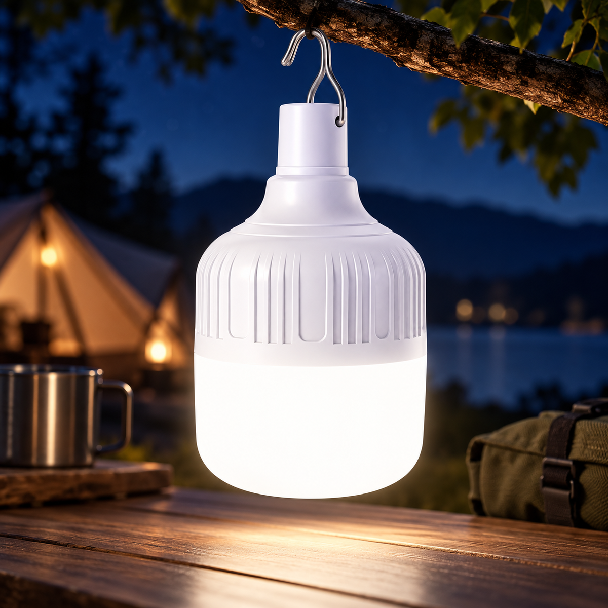 Rechargeable LED Light Portable Waterproof Hanging Design