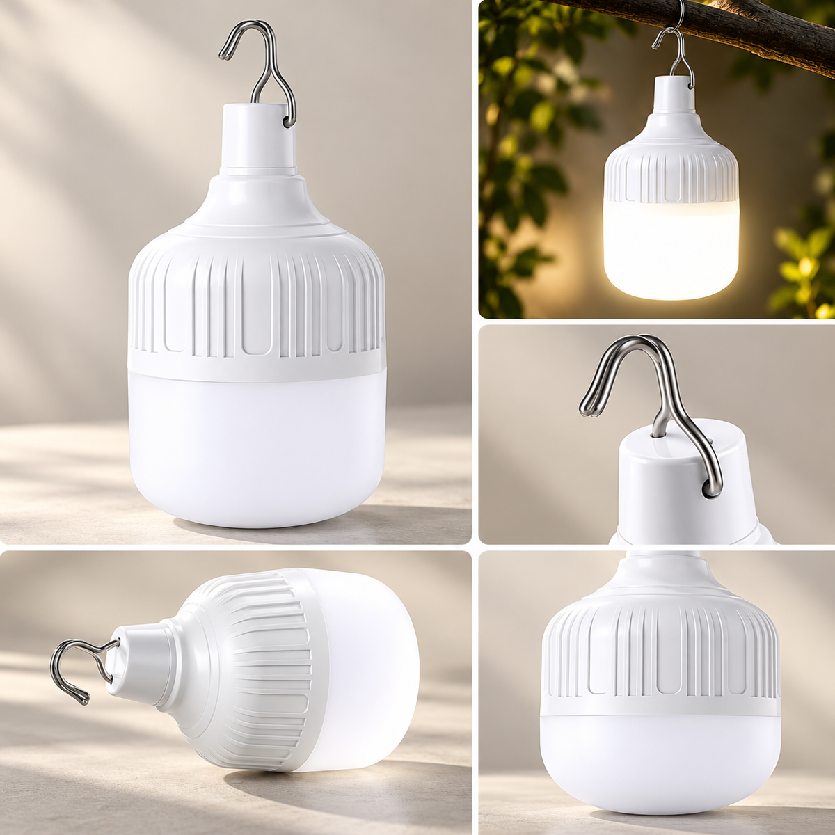 Rechargeable LED Light Portable Waterproof Hanging Design