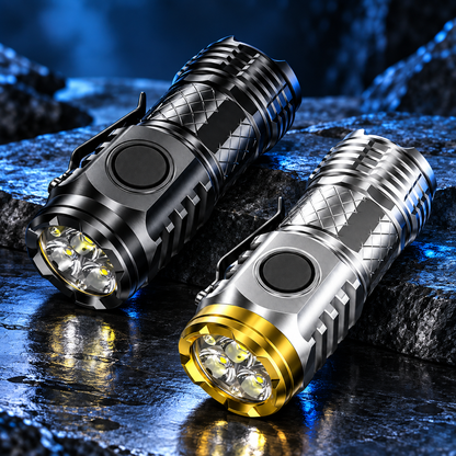 Rechargeable Mini Flashlight Camping Keychain Clip Tool