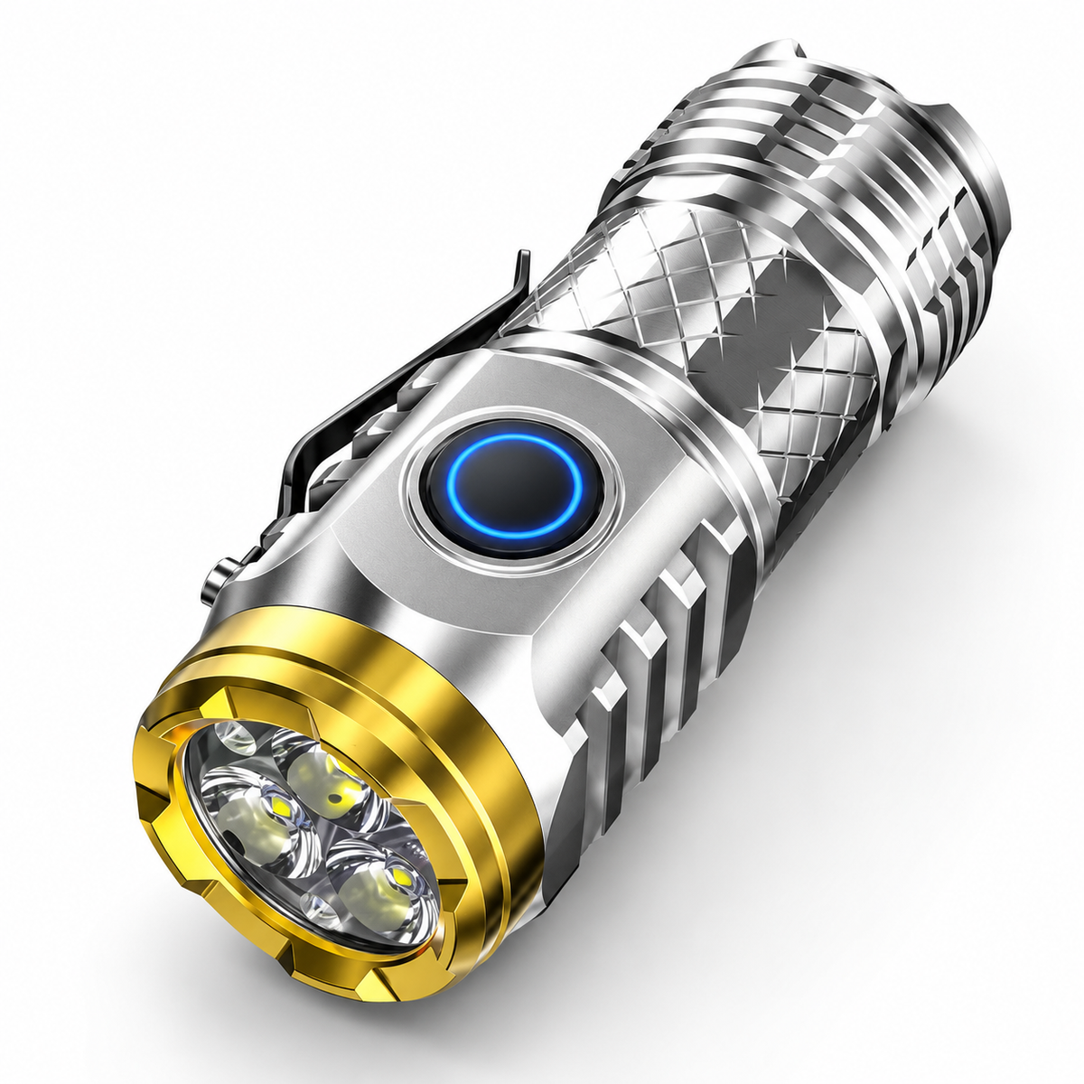 Rechargeable Mini Flashlight Camping Keychain Clip Tool