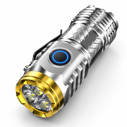 Rechargeable Mini Flashlight Camping Keychain Clip Tool