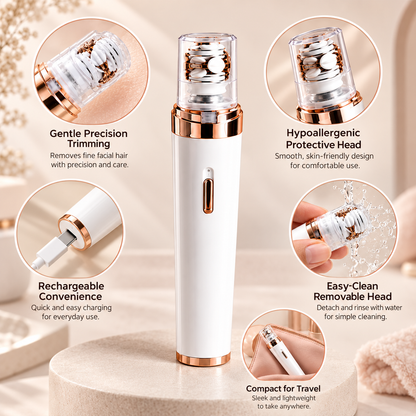 Rechargeable Facial Hair Remover Painless Hypoallergenic