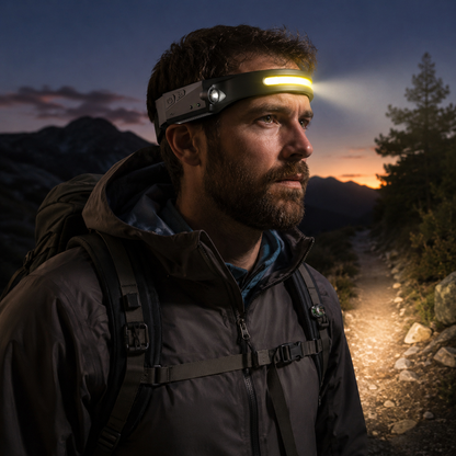 Rechargeable Headlamp LED Adjustable Strap Lightweight