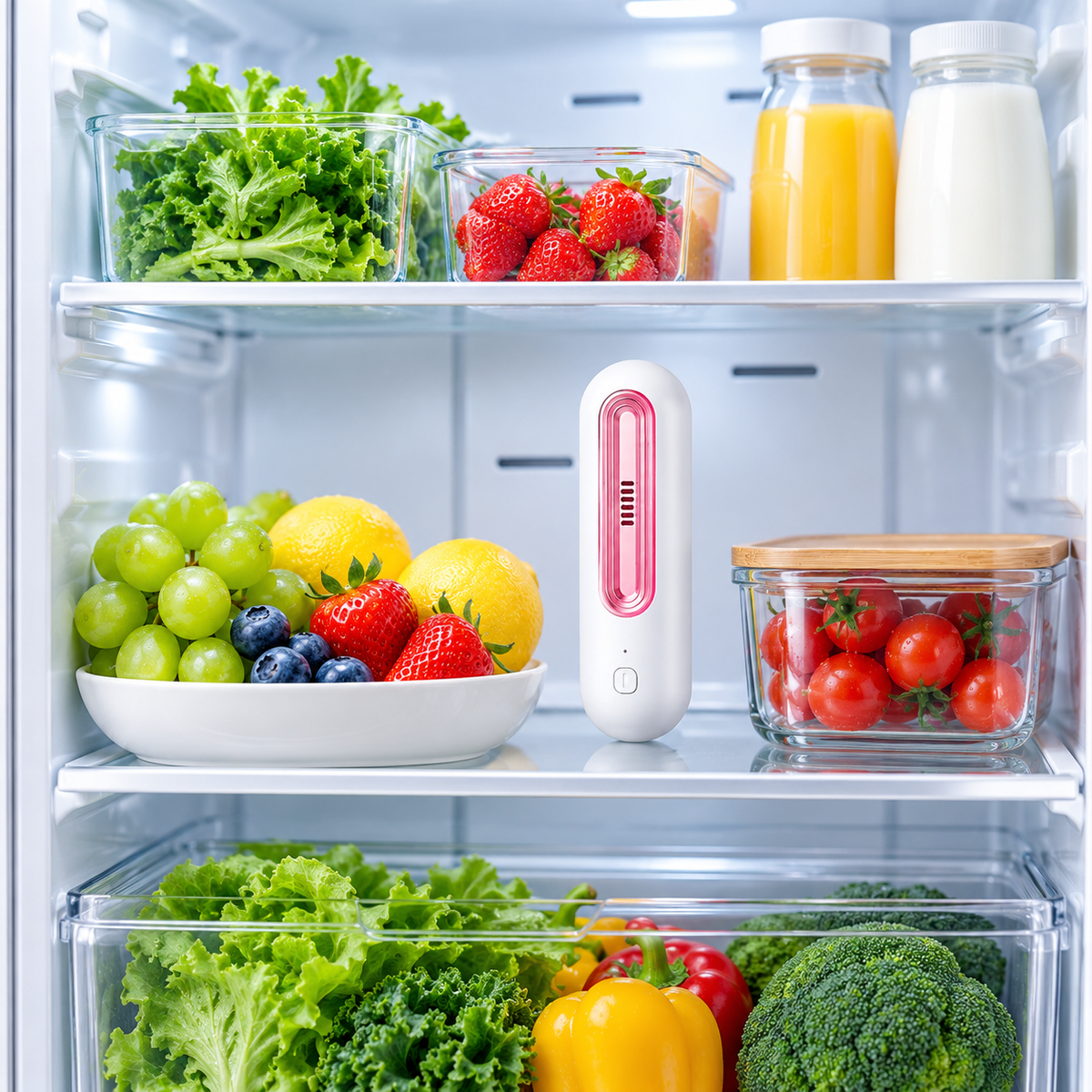 Refrigerator Air Purifier Freshener Rechargeable Fridge