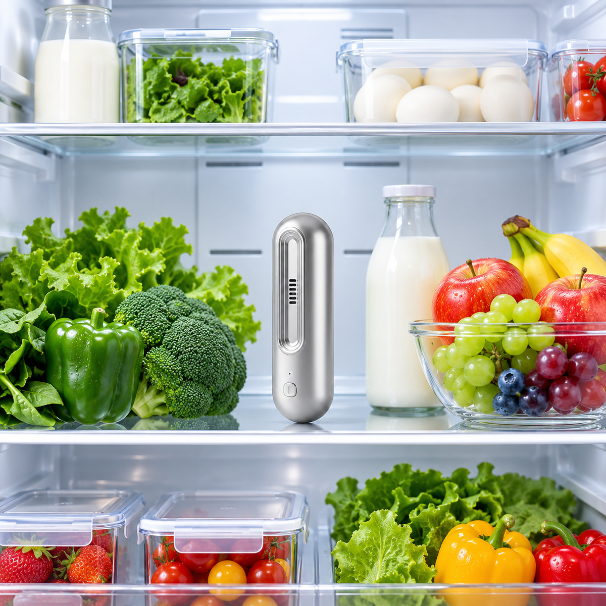 Refrigerator Air Purifier Freshener Rechargeable Fridge