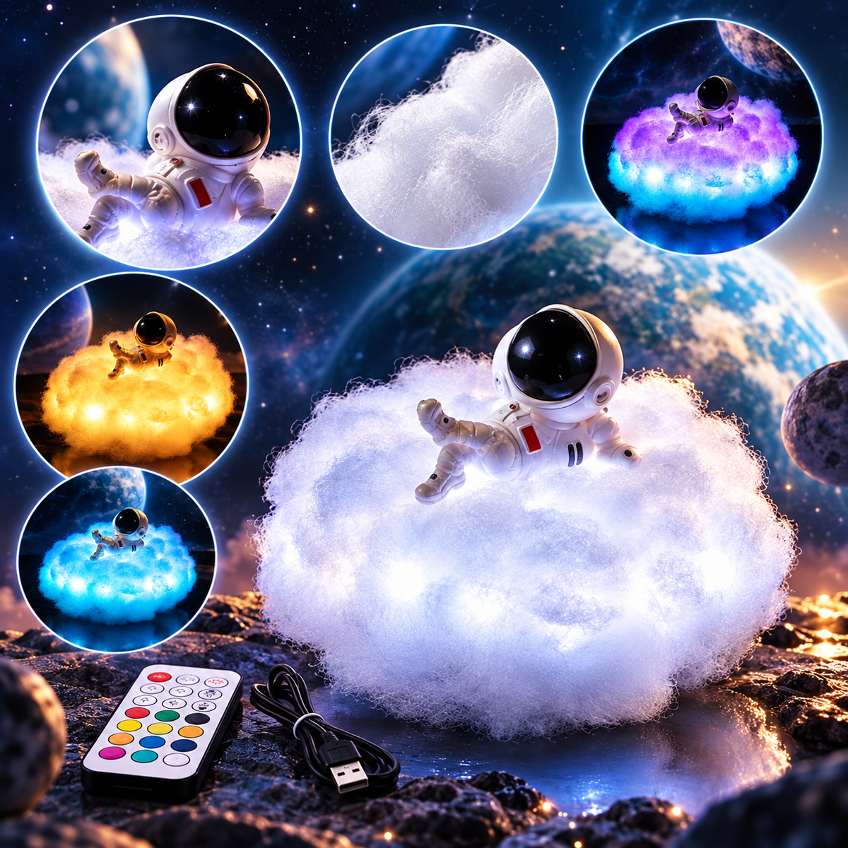 Remote Control Cloud Light Color Changing Soft Lighting