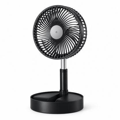 Retractable Fan Battery Operated USB Rechargeable Design