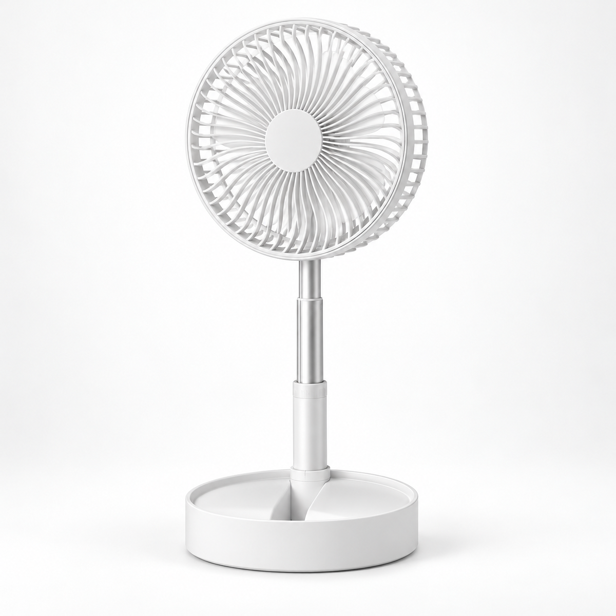 Retractable Fan Battery Operated USB Rechargeable Design
