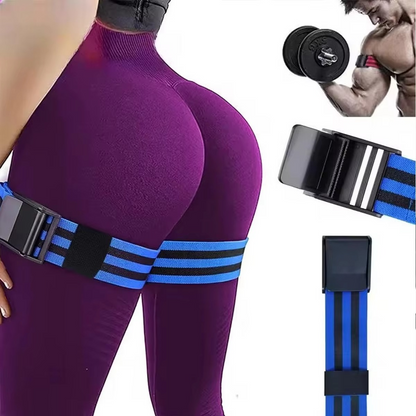 Adjustable Occlusion Bands with Buckle System and Retaining Ring for Arm and Leg Training