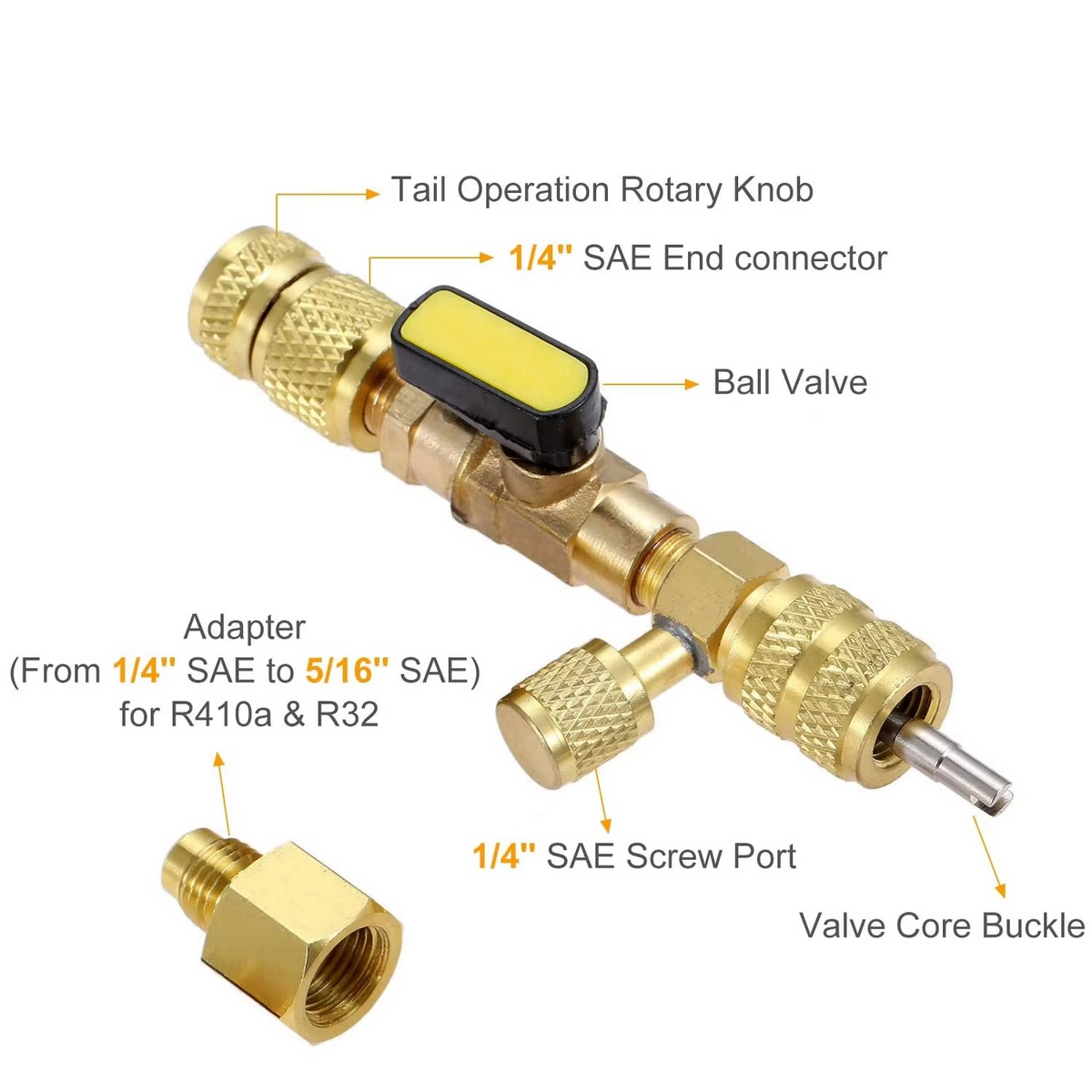 HVAC Valve Core Remover and Installer with Dual Port Compatibility