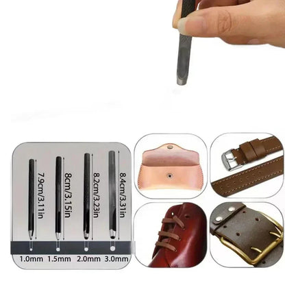 Leather Sewing Kit All In One Leather Craft Tool Set With Awl Needles And Thread DIY Gift Idea
