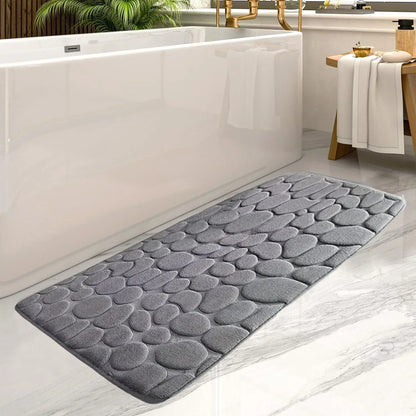 Microfiber Bath Mat with Latex Grip Backing and Fast Drying, 24x36 Inches