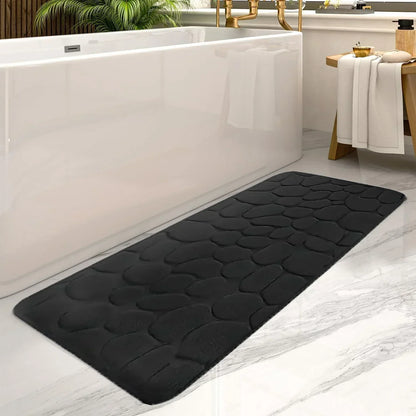 Microfiber Bath Mat with Latex Grip Backing and Fast Drying, 24x36 Inches