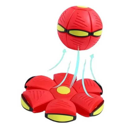 Dual Shape Flying Ball That Transforms from Disc to Sphere on Impact