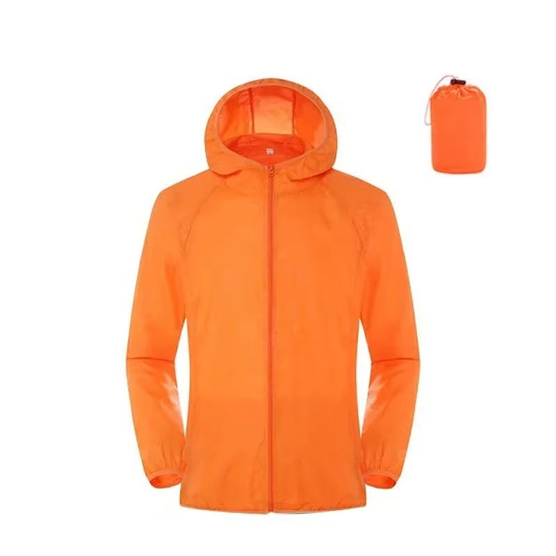 Outdoor Jacket with Adjustable Hood and Water Repellent Fabric for Men and Women