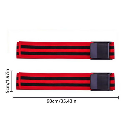 Adjustable Occlusion Bands with Buckle System and Retaining Ring for Arm and Leg Training