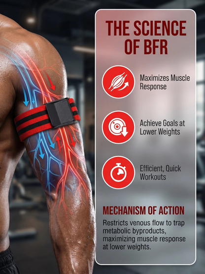 Adjustable Occlusion Bands with Buckle System and Retaining Ring for Arm and Leg Training