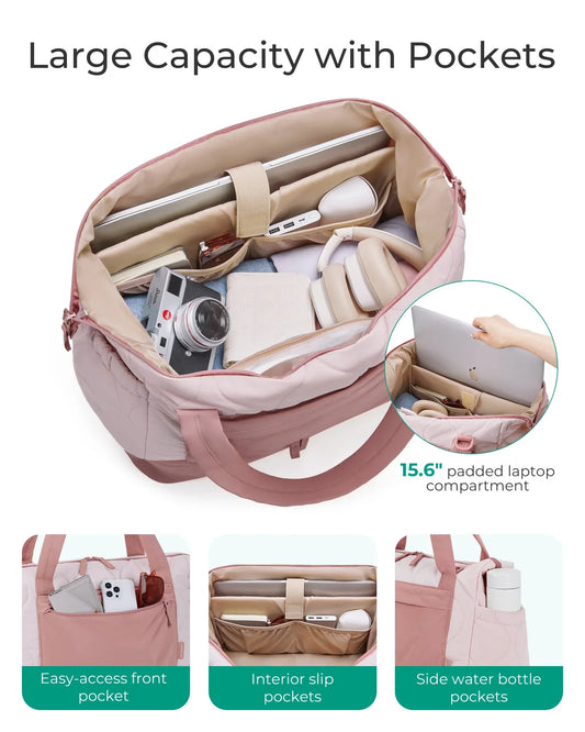 33L Travel Bag Weekender Duffle Carry On With Shoe Compartment Large Capacity For Travel 2026 Fall Essentials