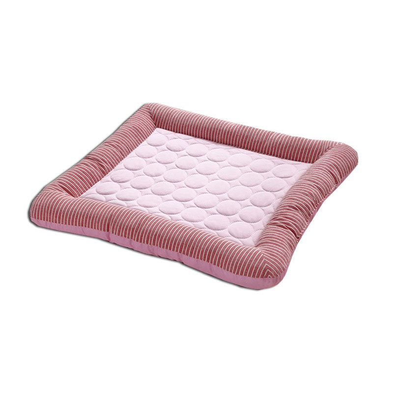 Breathable Pet Cooling Mat with Ice Silk Surface and Reinforced Stitching, Three Sizes