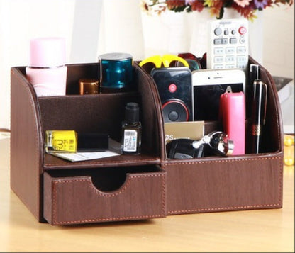 Desktop Storage Organizer – Multifunction Pen Holder, Business Card Box and Office Supplies Organizer for Home and Workspace