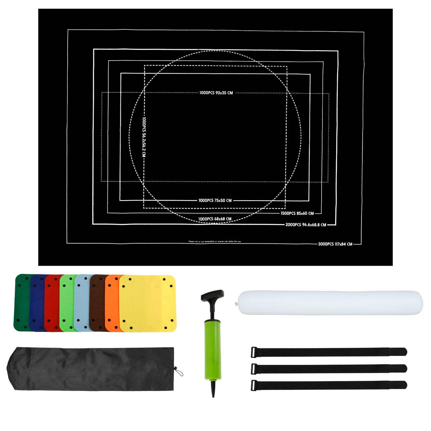 Puzzle Roll Up Mat – Felt Storage Blanket for 1500 to 3000 Piece Jigsaw Puzzle Organization and Protection