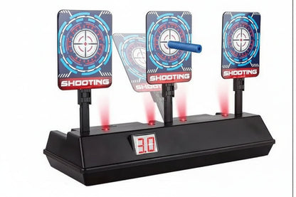 Electronic Shooting Target – 360° Rotating Auto Reset Scoring Target for Toy Gun Practice, Skill Training and Family Fun