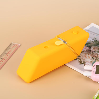 Large Silicone Pencil Case – Gradient Stationery Organizer with Spacious Storage for School, Office and Everyday Essentials