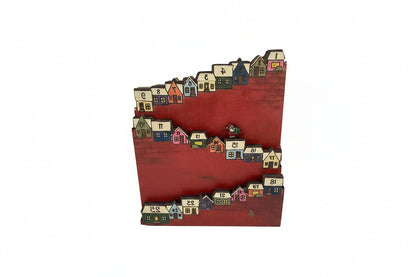 Wooden Advent Calendar House – 25 Day Christmas Countdown Decoration for Holiday Home Displays