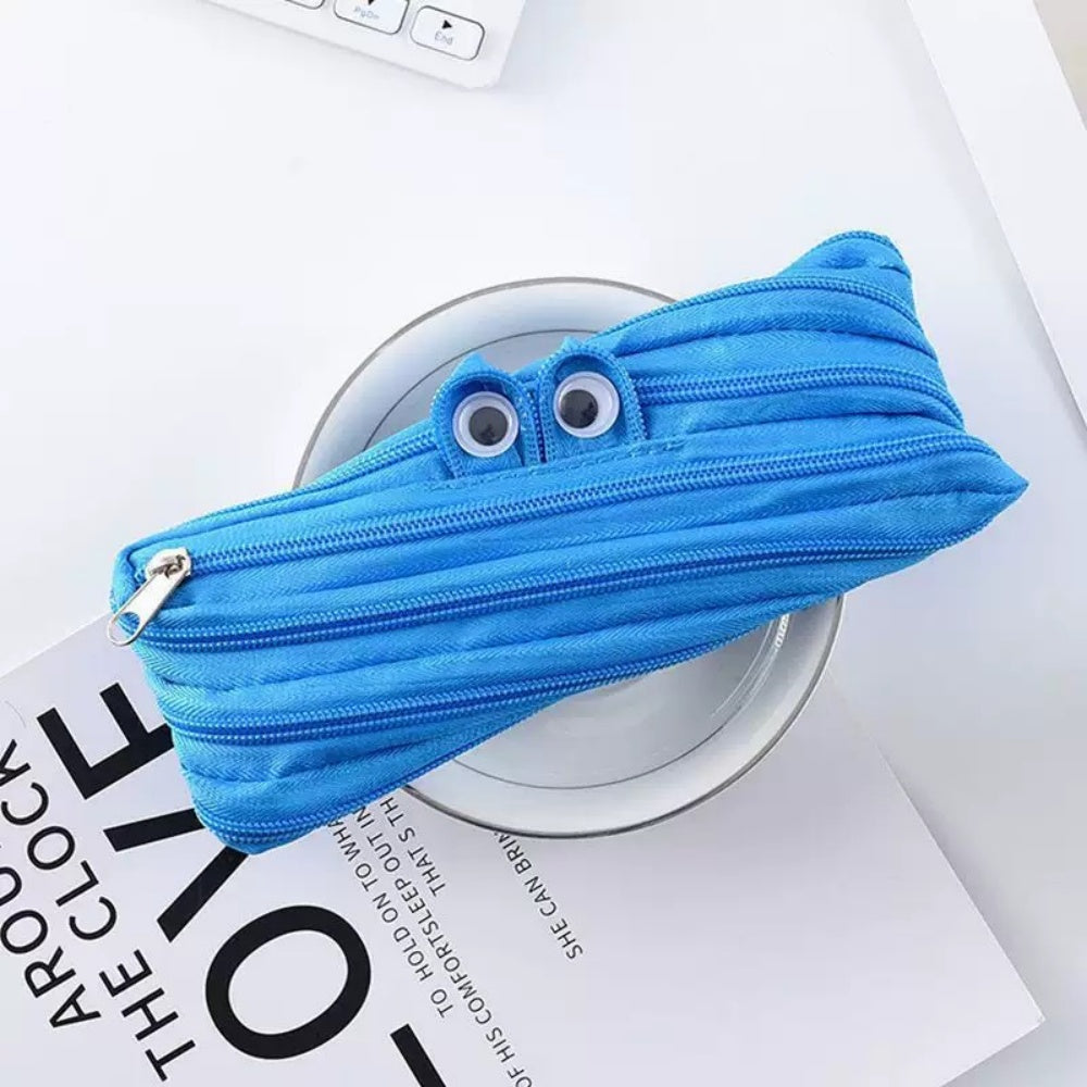 Monster Pencil Case – Large Capacity Cute Zipper Stationery Organizer for School Supplies, Pens, Art Tools and Everyday Storage