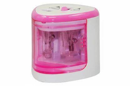 Automatic Electric Pencil Sharpener – Dual Hole Battery Powered Sharpener with Auto Stop for School and Office Supplies