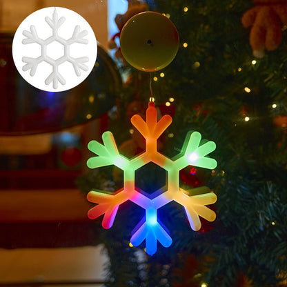 Battery Powered Holiday Window Lights – Snowflake, Bell and Stocking Decorations for Seasonal Home Displays