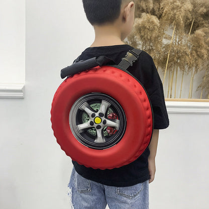 EVA Tire Kids Backpack – Cute Korean Style Kindergarten School Bag for Boys with Lightweight Comfortable Everyday Carry