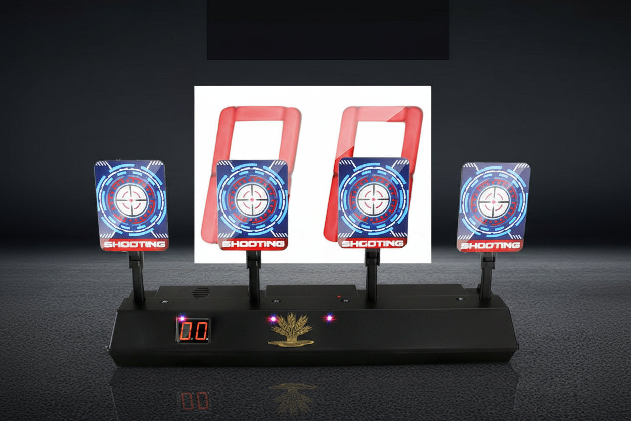Electronic Shooting Target – 360° Rotating Auto Reset Scoring Target for Toy Gun Practice, Skill Training and Family Fun