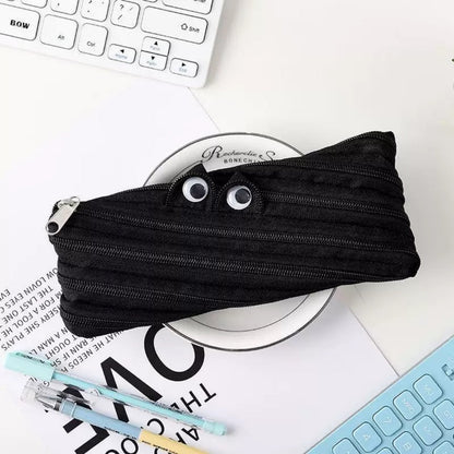 Monster Pencil Case – Large Capacity Cute Zipper Stationery Organizer for School Supplies, Pens, Art Tools and Everyday Storage
