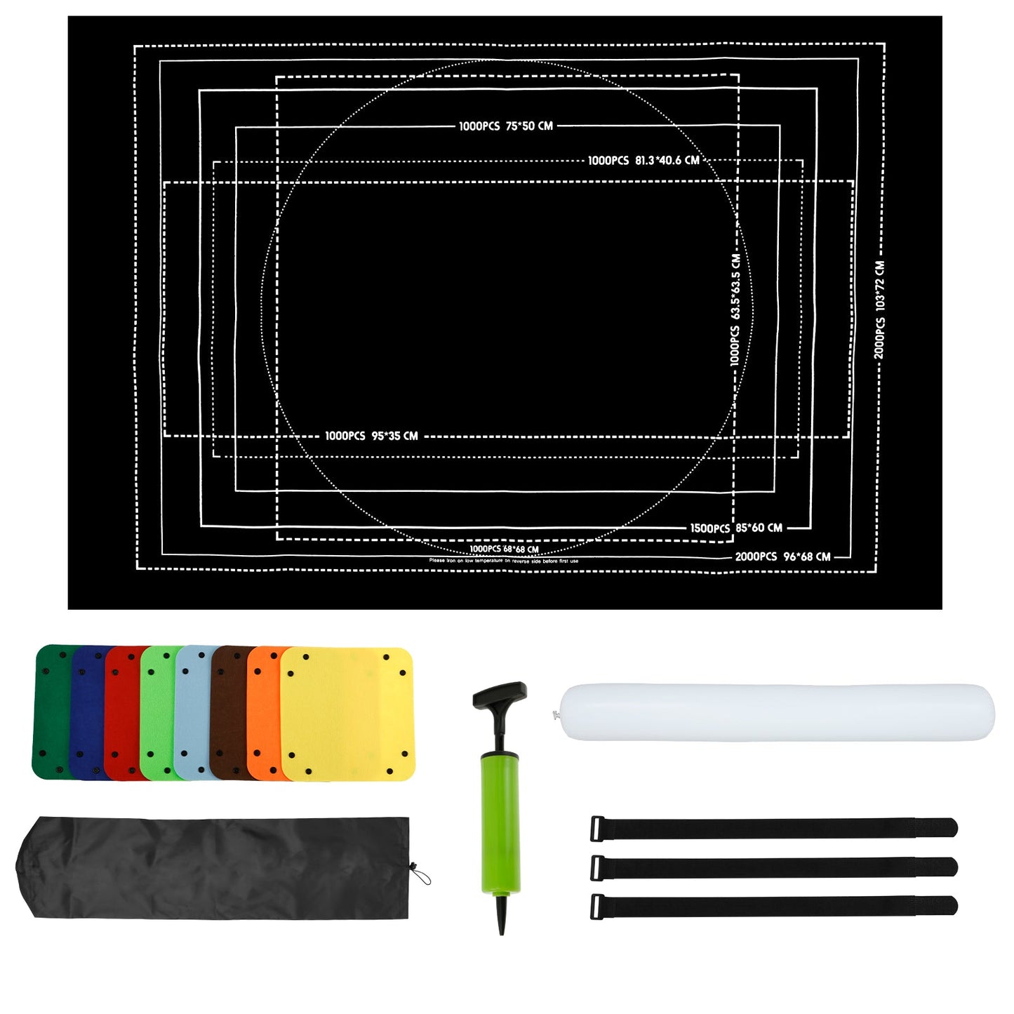 Puzzle Roll Up Mat – Felt Storage Blanket for 1500 to 3000 Piece Jigsaw Puzzle Organization and Protection