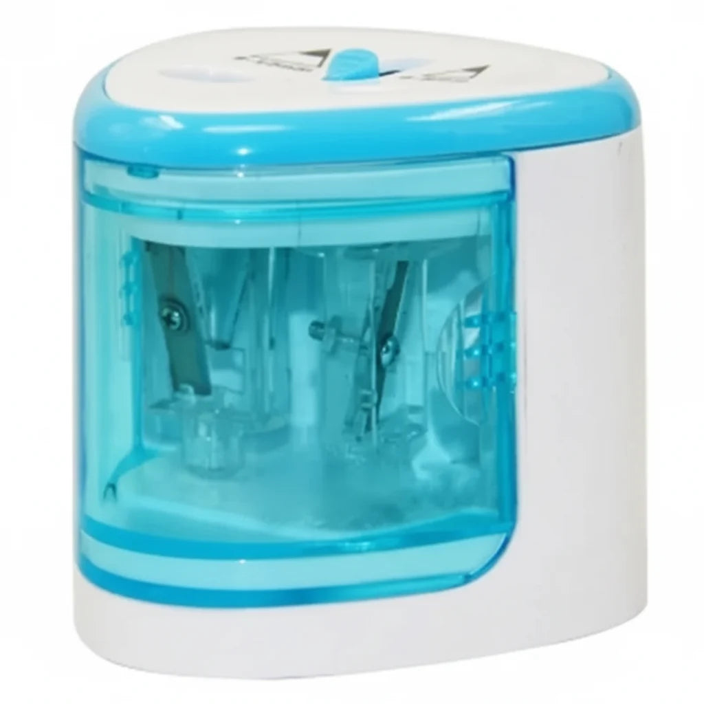 Automatic Electric Pencil Sharpener – Dual Hole Battery Powered Sharpener with Auto Stop for School and Office Supplies